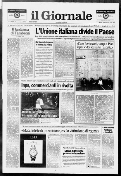 Il giornale : quotidiano del mattino